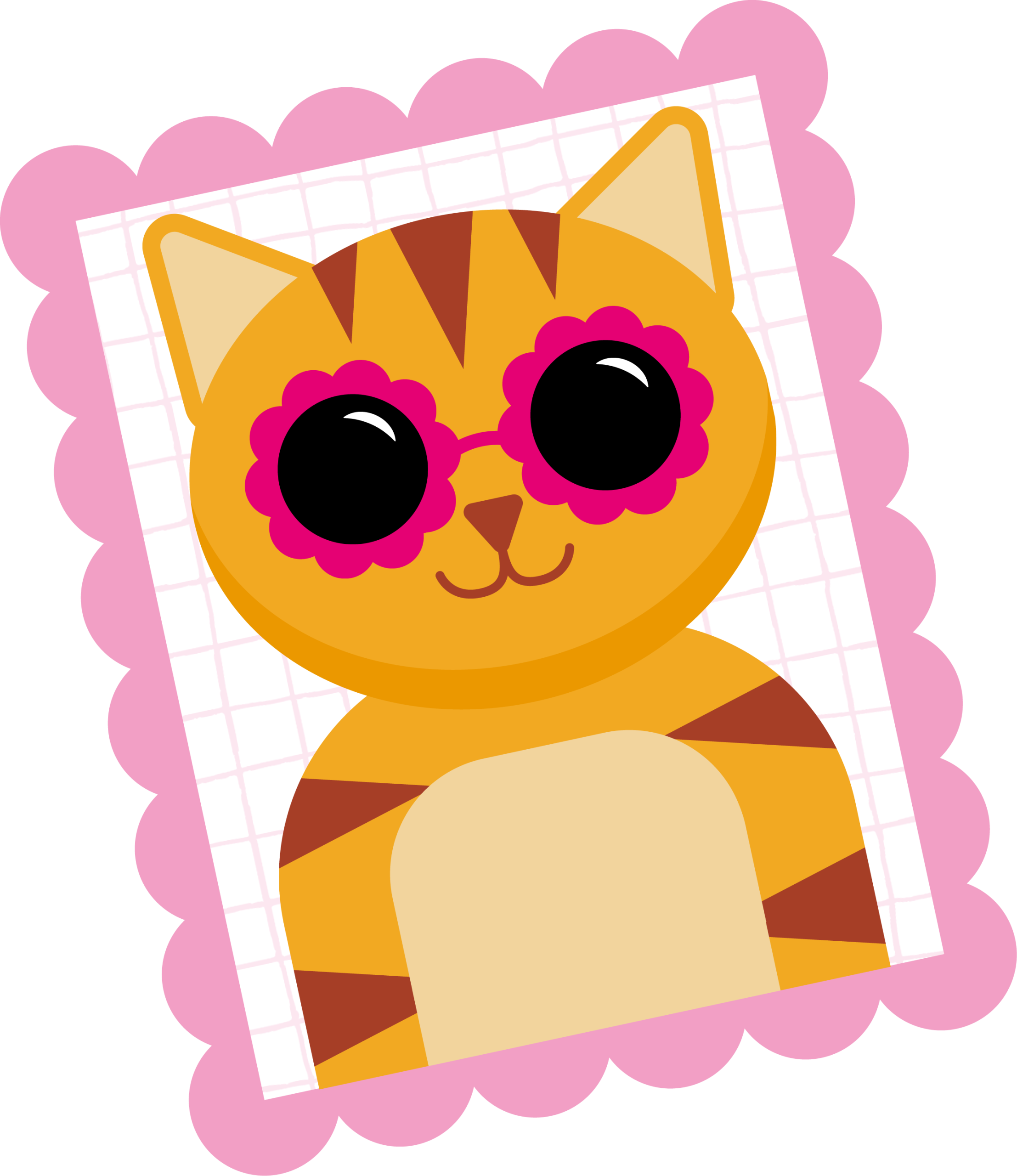 Marmalade Marmalade: Illustration of a ginger cat wearing pink sunglasses. The Mascot of the Amy Gray creative business.
